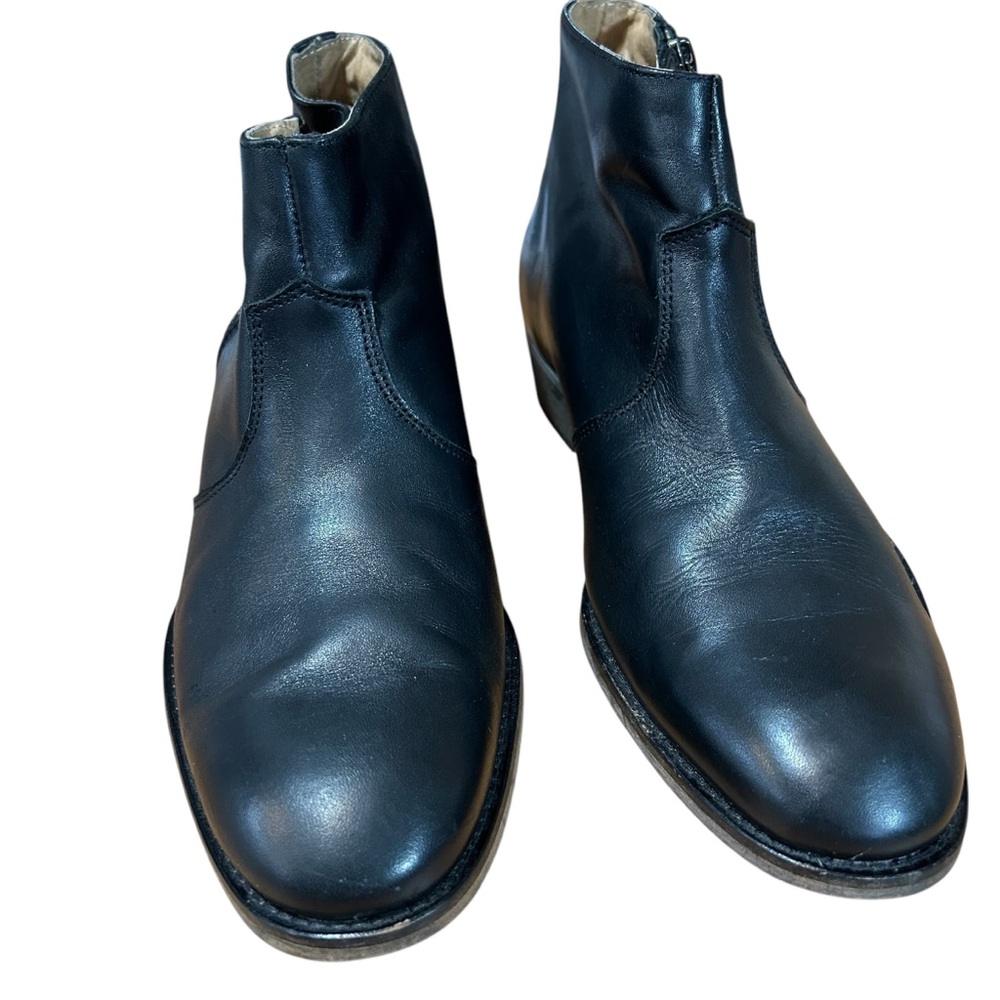 Topman Men’s Ankle Boots Black Zipper Sz 40 (7)